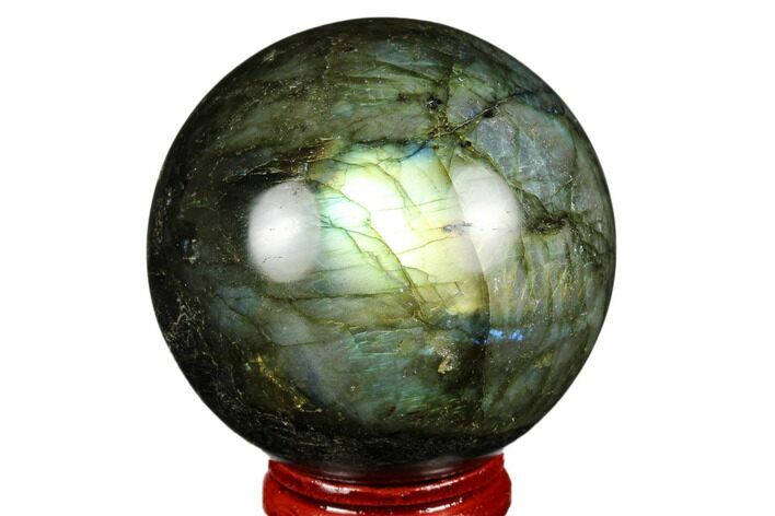 Flashy, Polished Labradorite Sphere - Great Color Play #180629
